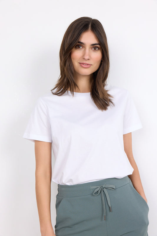 Soya Concept - Derby White Cotton T-Shirt