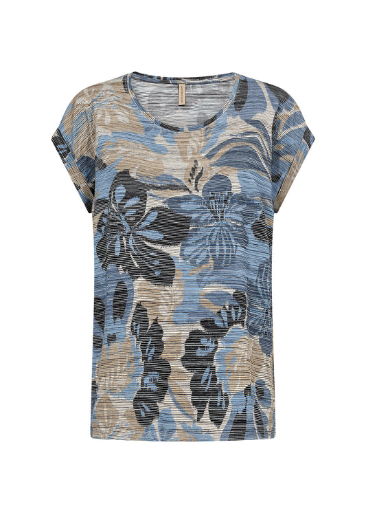 Galina Blue Forest Print T-Shirt