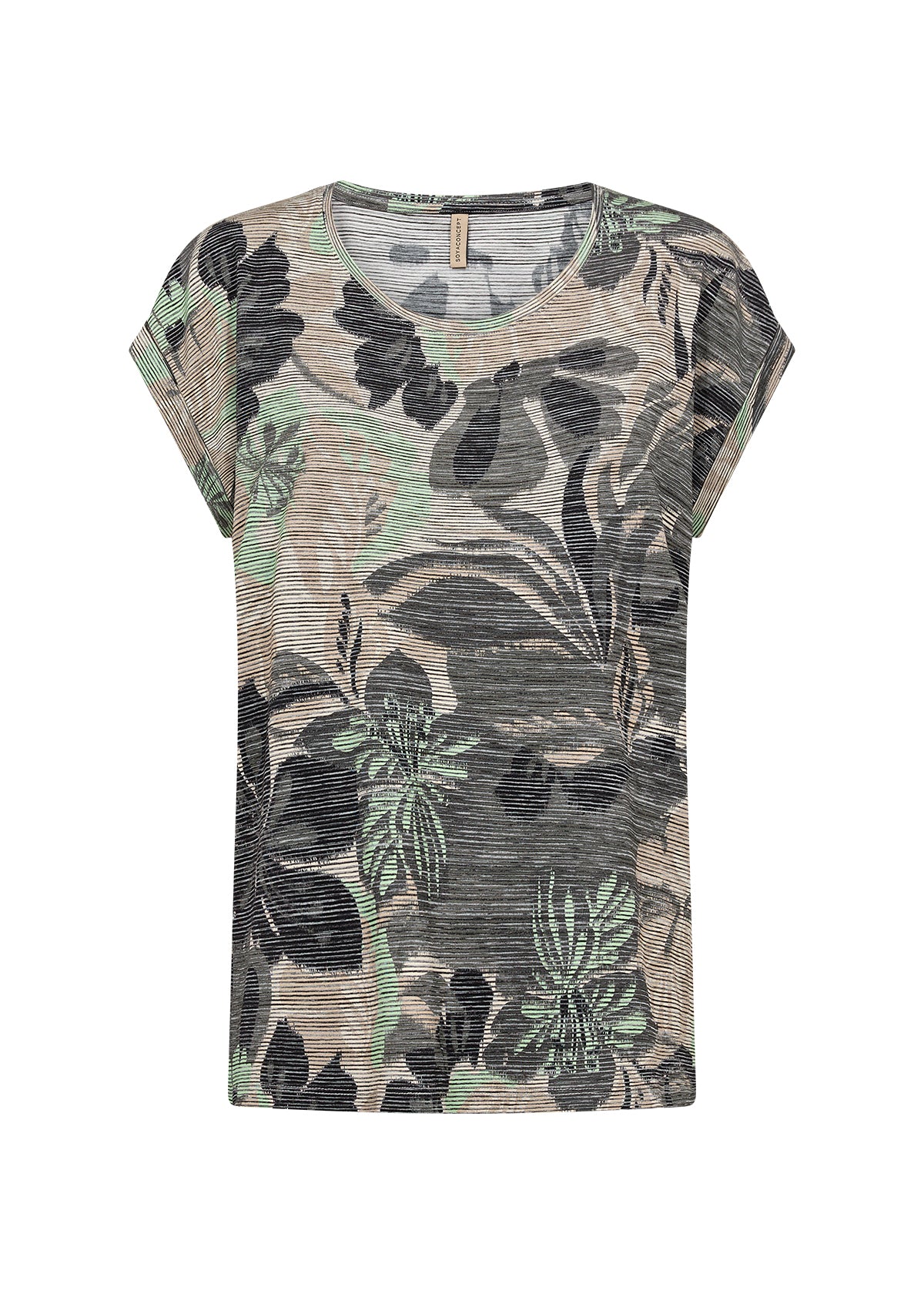 Galina Forest Green Print T-Shirt
