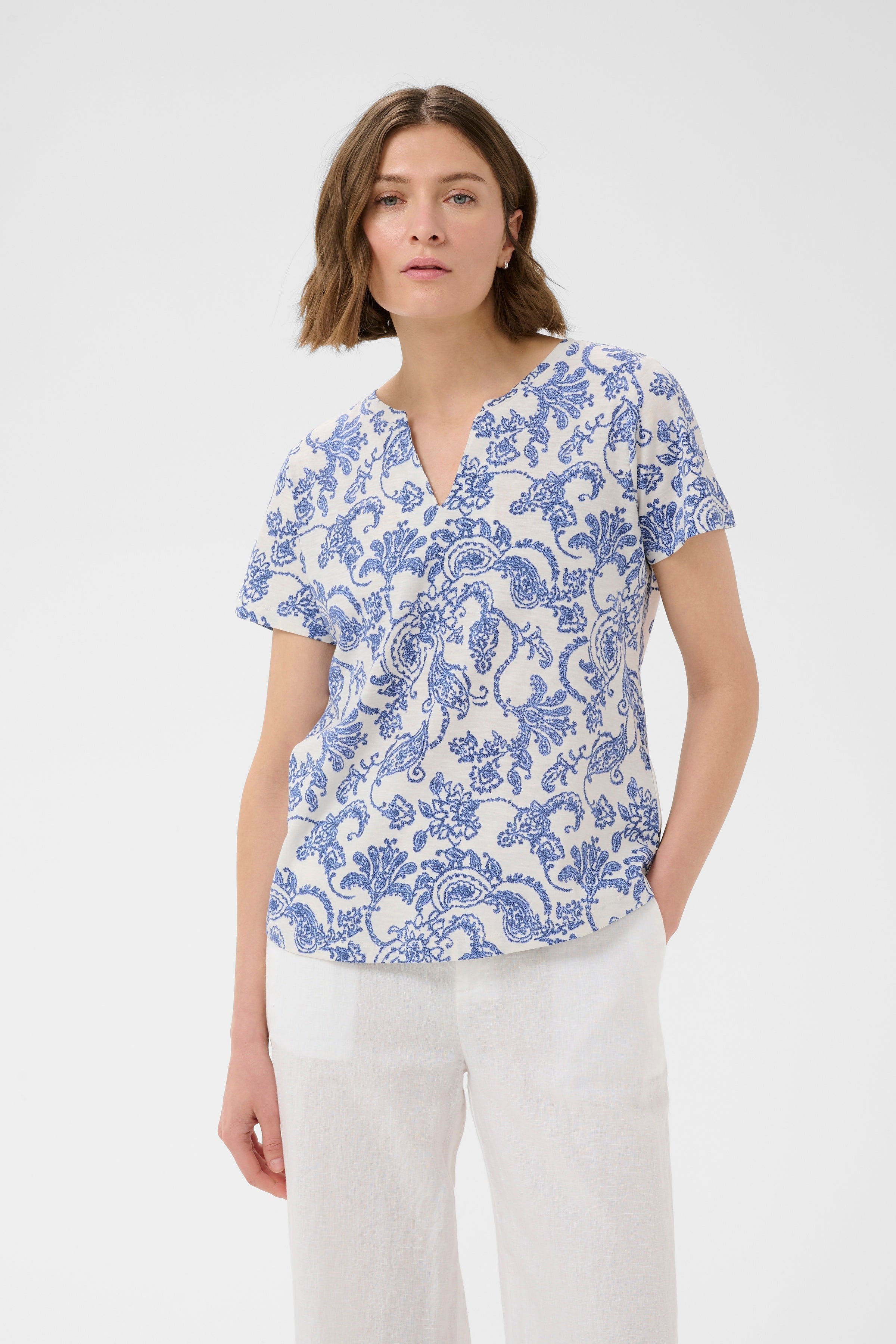 Part Two - Gesinas Blue Dot Paisley T-Shirt