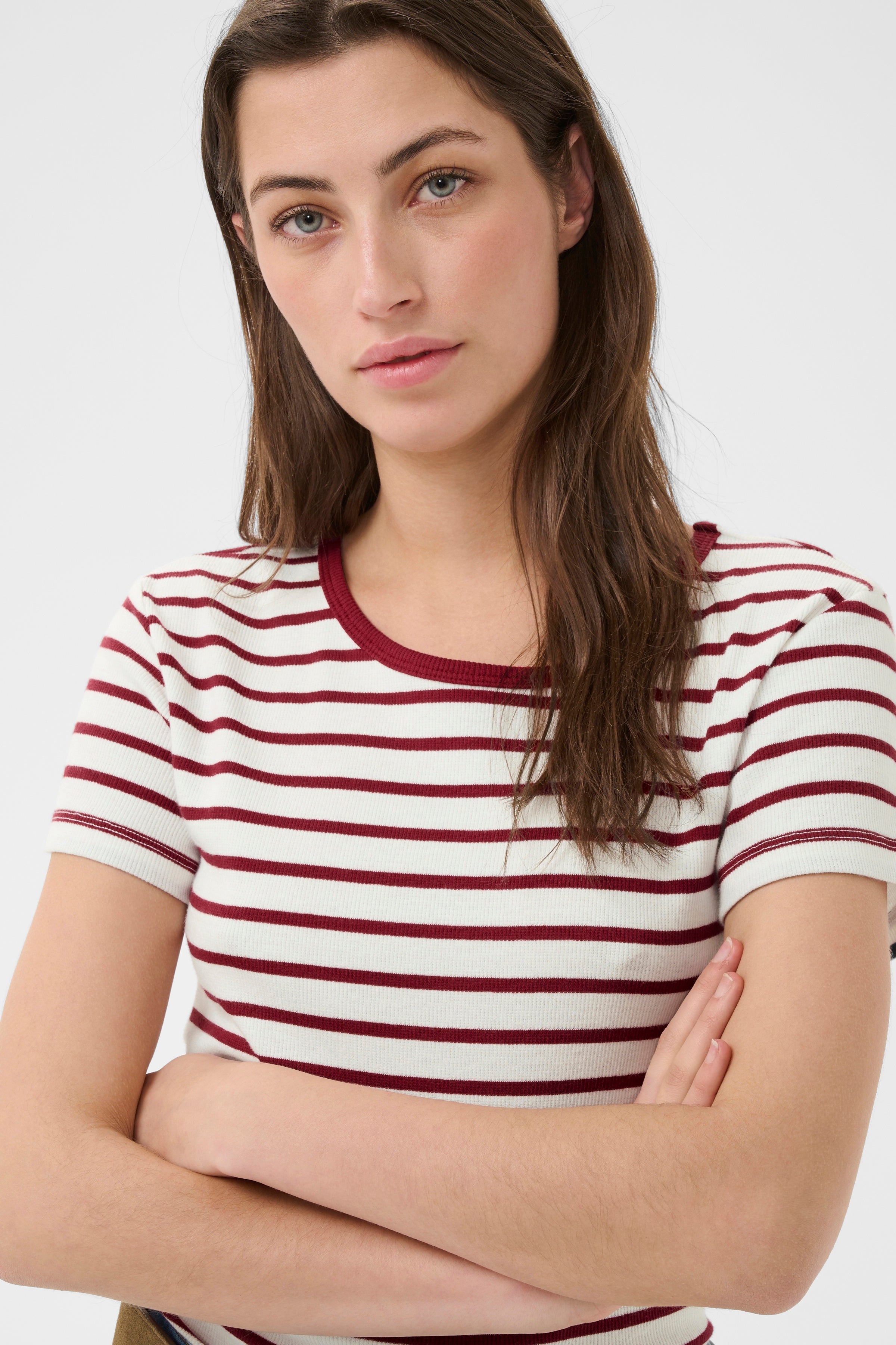 Part Two - Rochelle Burnt Russet Stripe T-Shirt