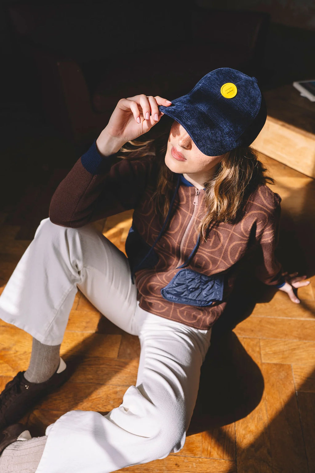Hongo - Brown Print Knit Zip
