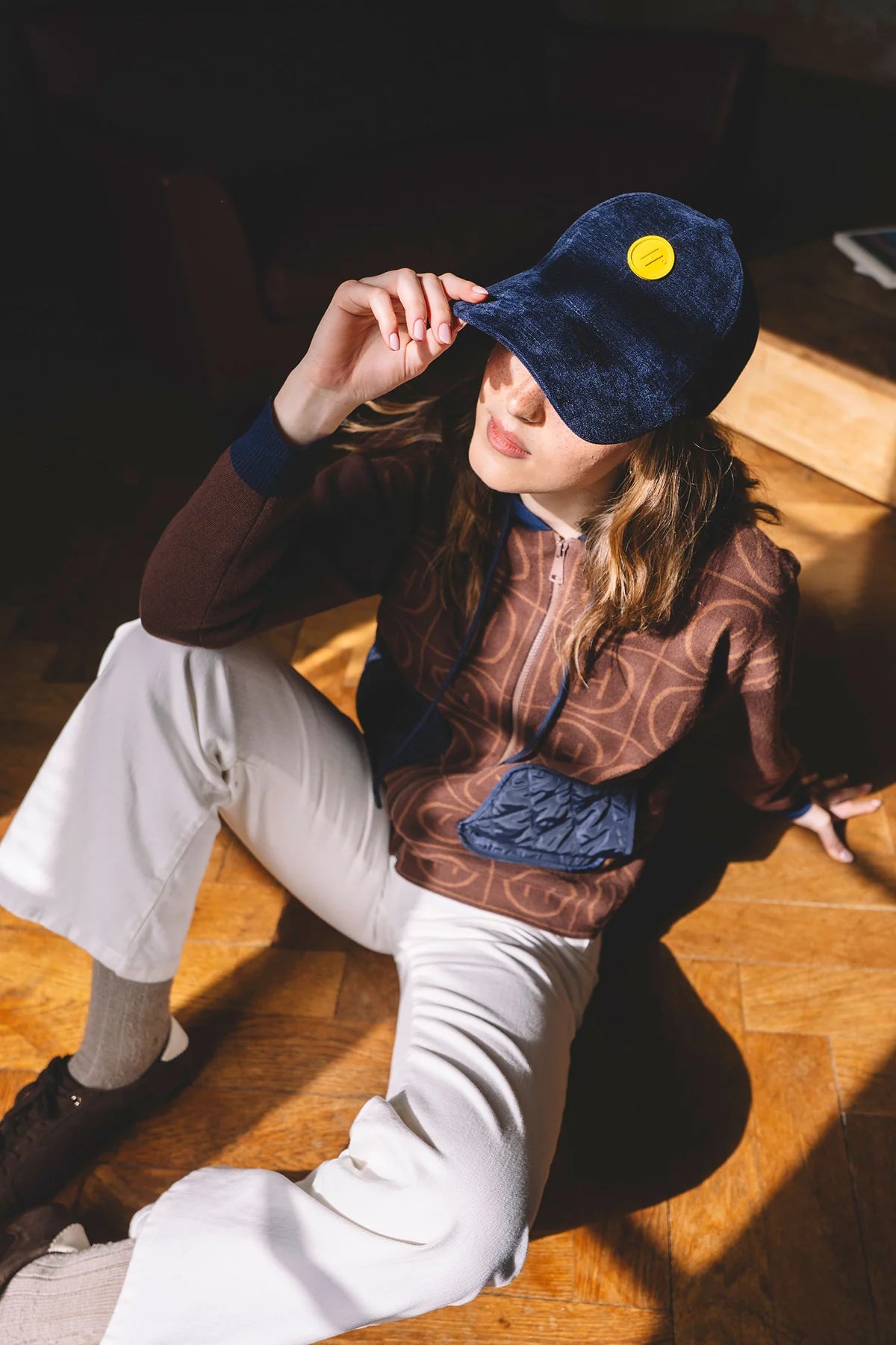 Hongo - Brown Print Knit Zip