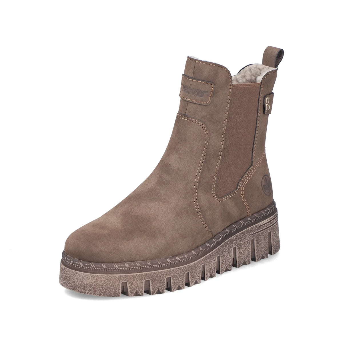 Rieker - Zipped Taupe Chelsea Boot