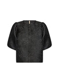 Soya Concept Jayne blouse - Jacquard Detail With Puff Sleeve - Diamonds And Pearls
