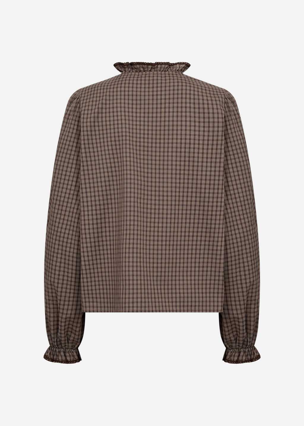 Soya Concept Joelle shirt in chocolate brown product detail, Winter 2026