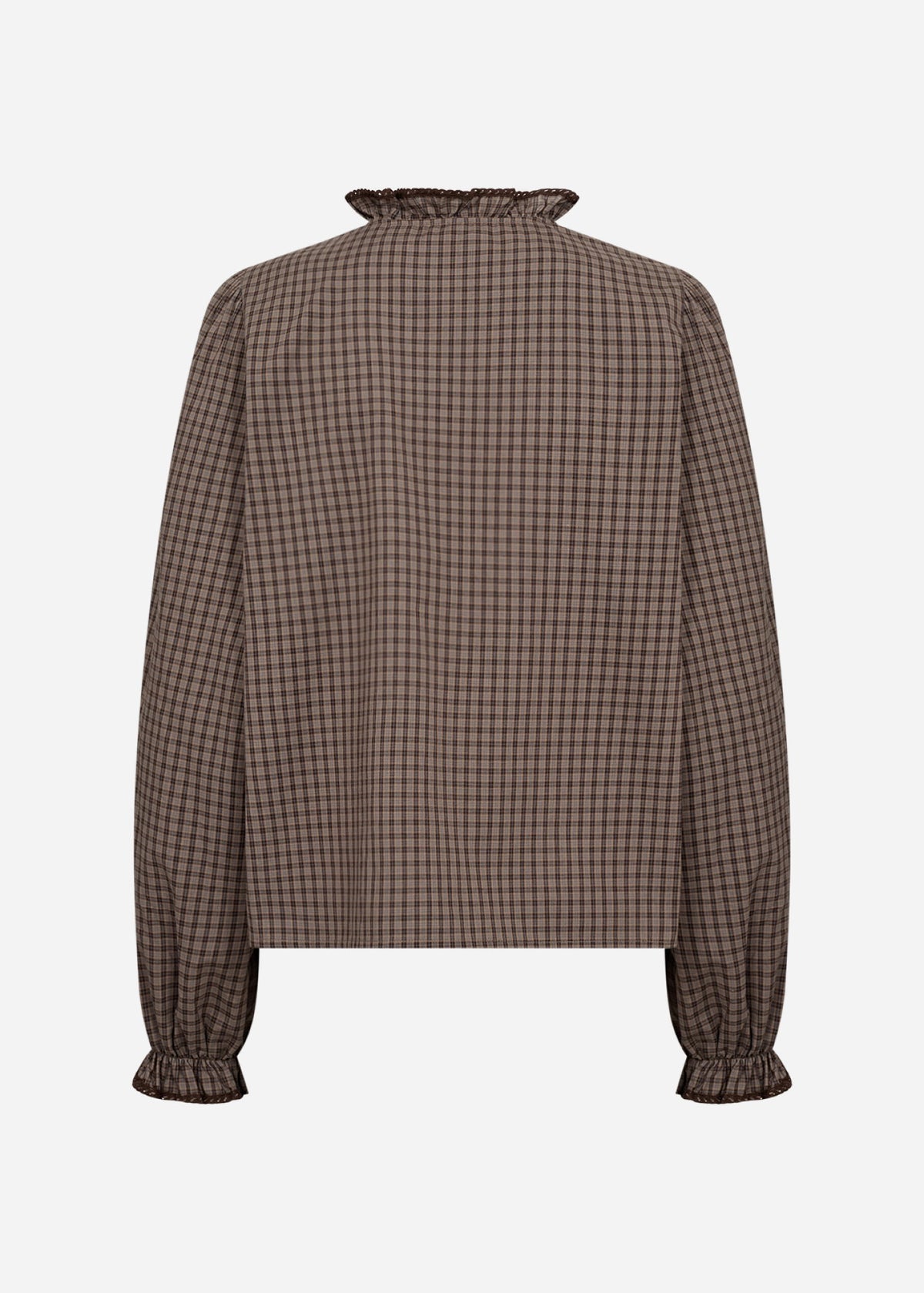Soya Concept Joelle shirt in chocolate brown product detail, Winter 2026