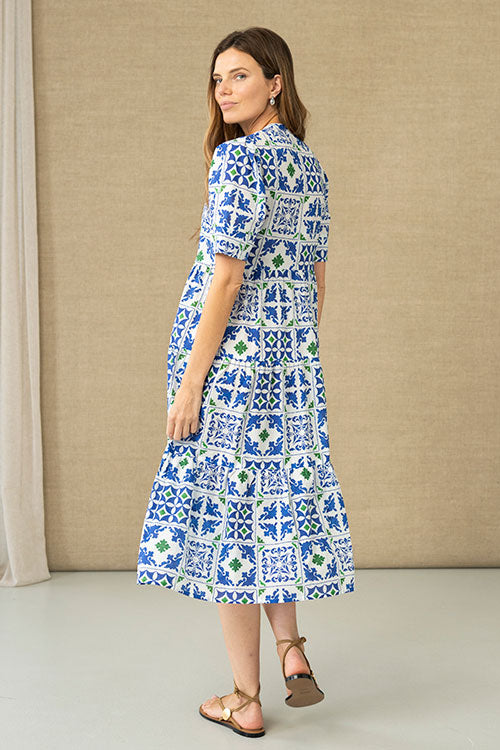 Hongo - Blue Pattern Dress