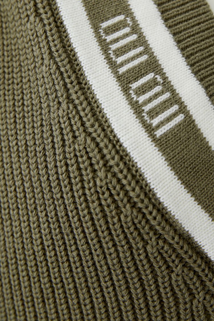Oui - Khaki V Neck Knit