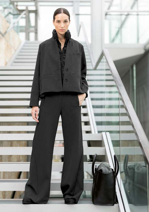 Ania Schierholt - Black High Collar Jacket