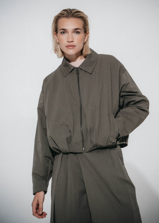 Luje - Blaze Pleated Bomber Jacket