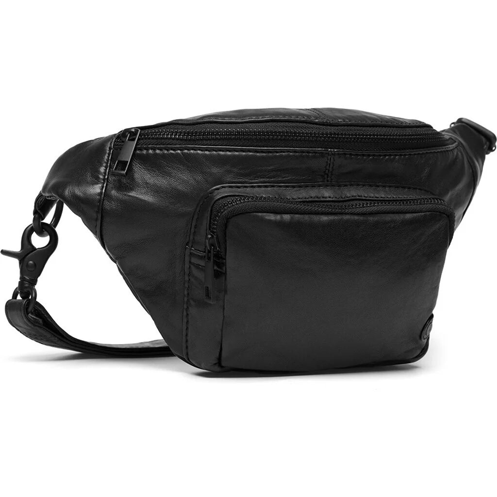 Depeche - Black Leather BumBag