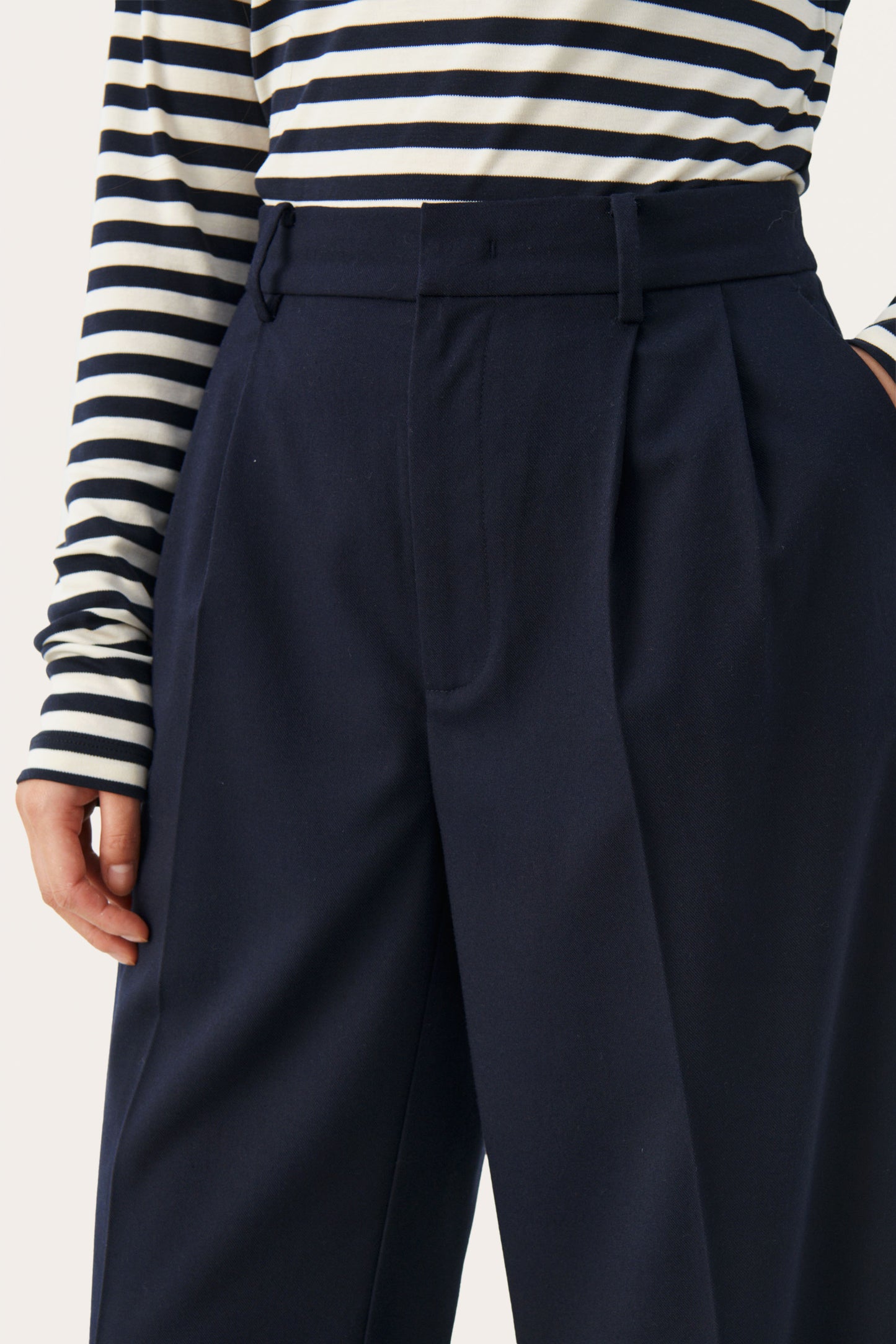 Part Two Navy Tailored Trouser