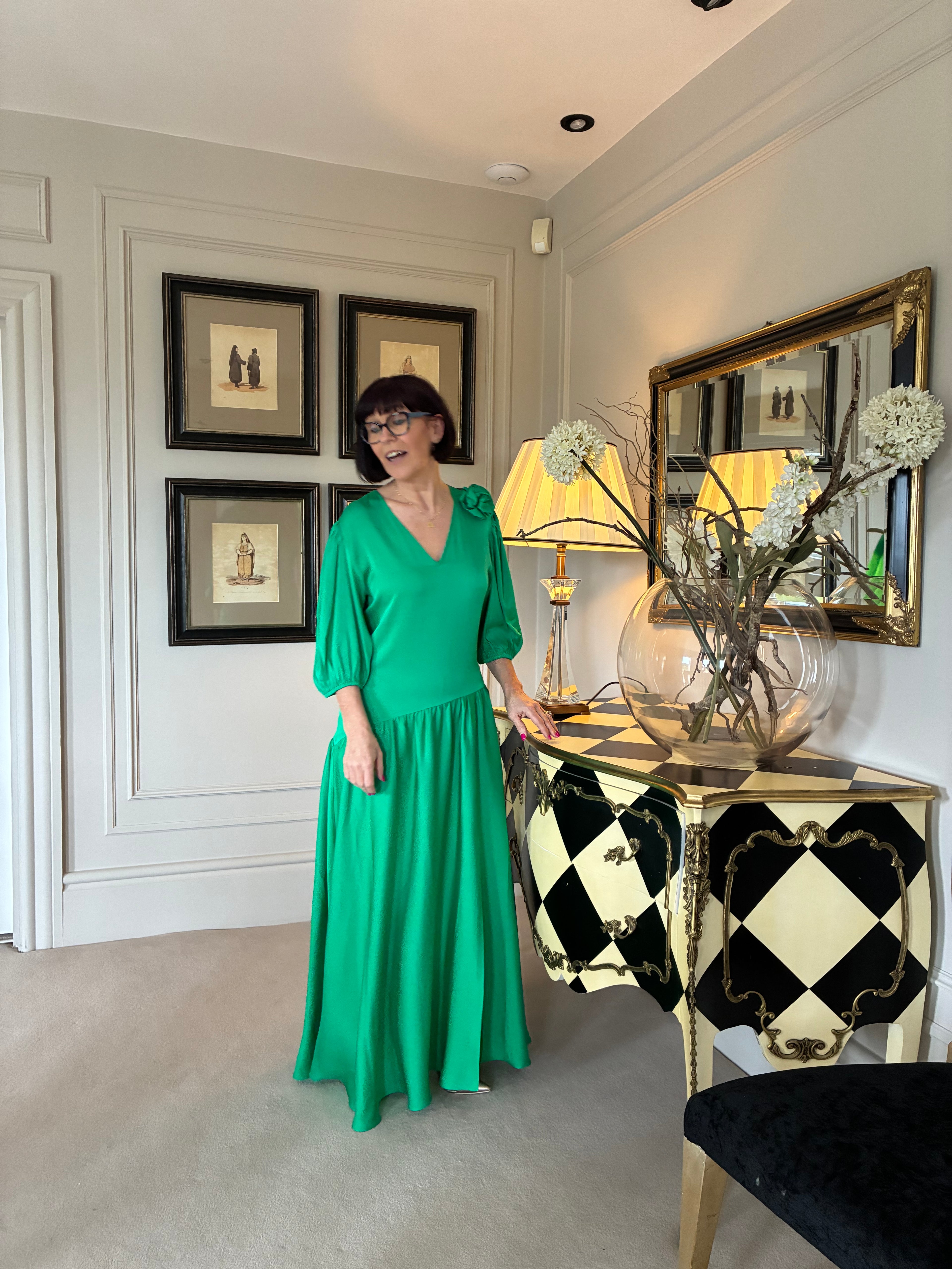 Silk95Five - Grace Dress With Rose