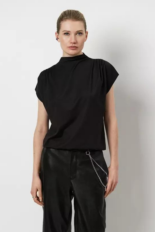 Dante 6 - Cyra Drapey Top in Black