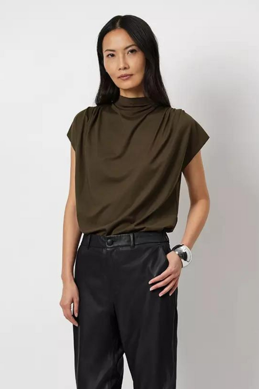 Dante 6 - Cyra Drapey Top in Olive