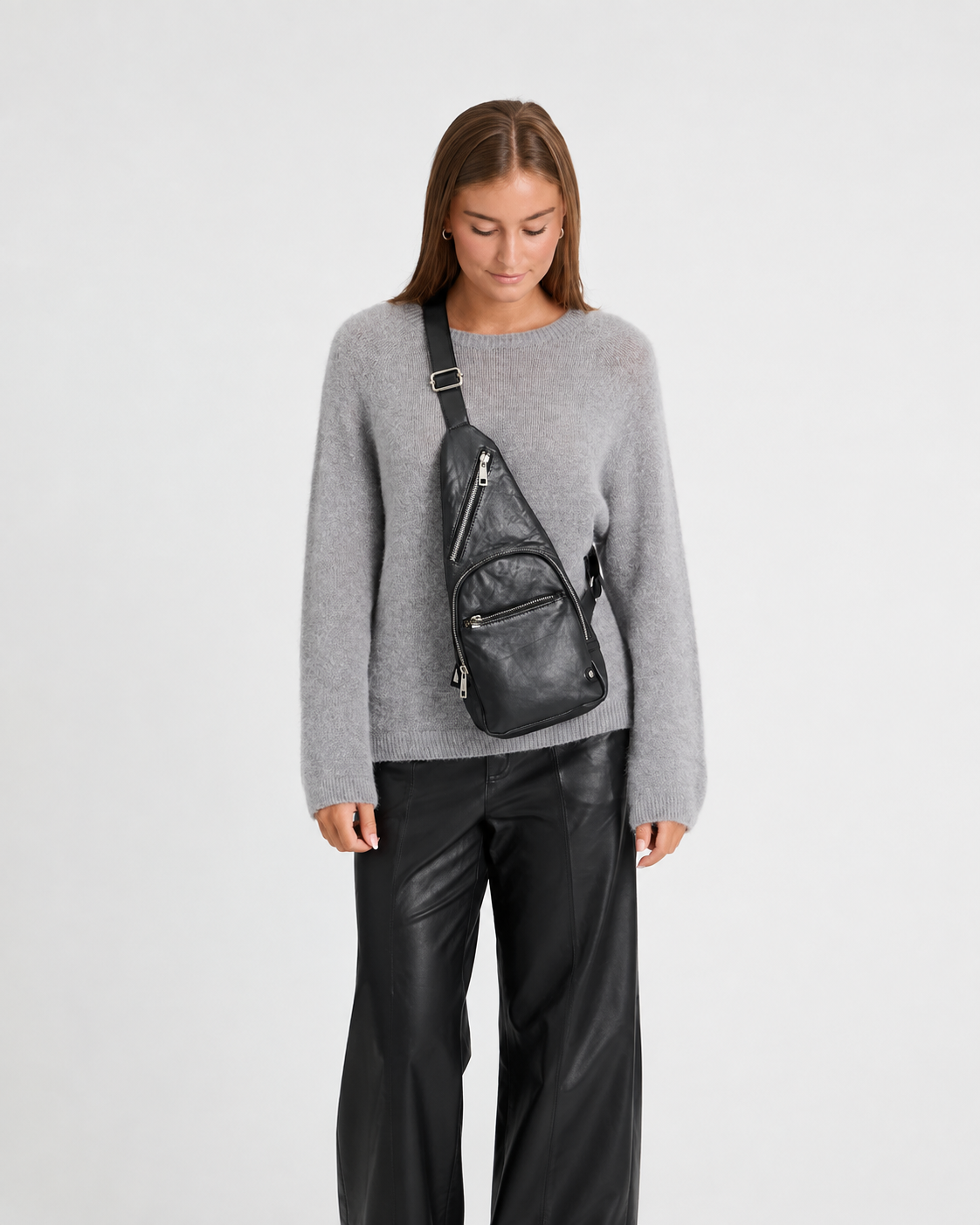 Depeche - Edgy Bumbag in Black