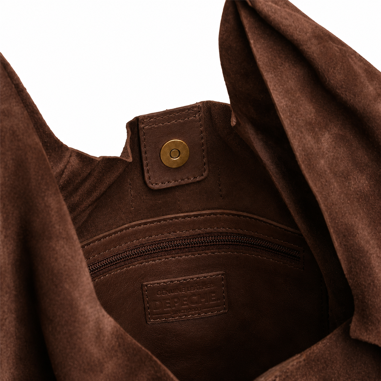 Depeche - Suede Shopper In Chocolate