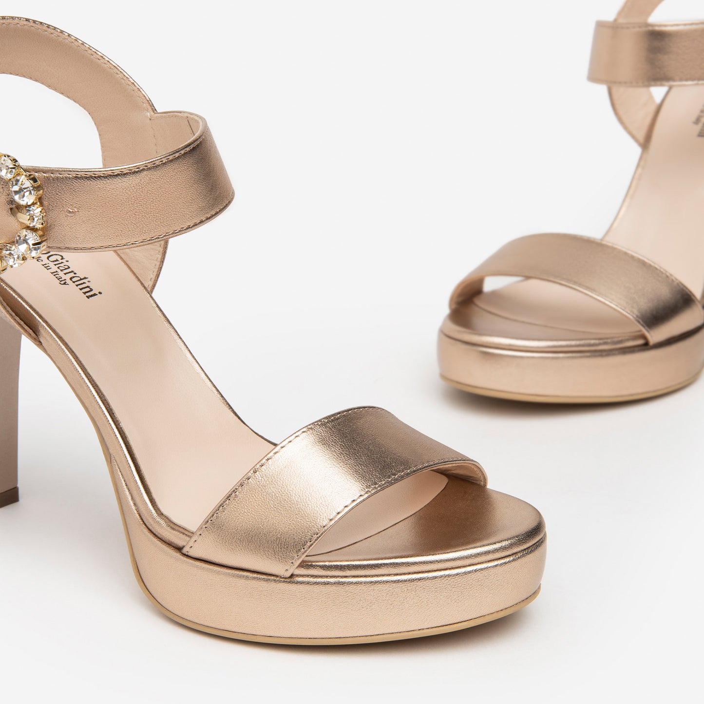 Nero Giardini Gold Strap Heels