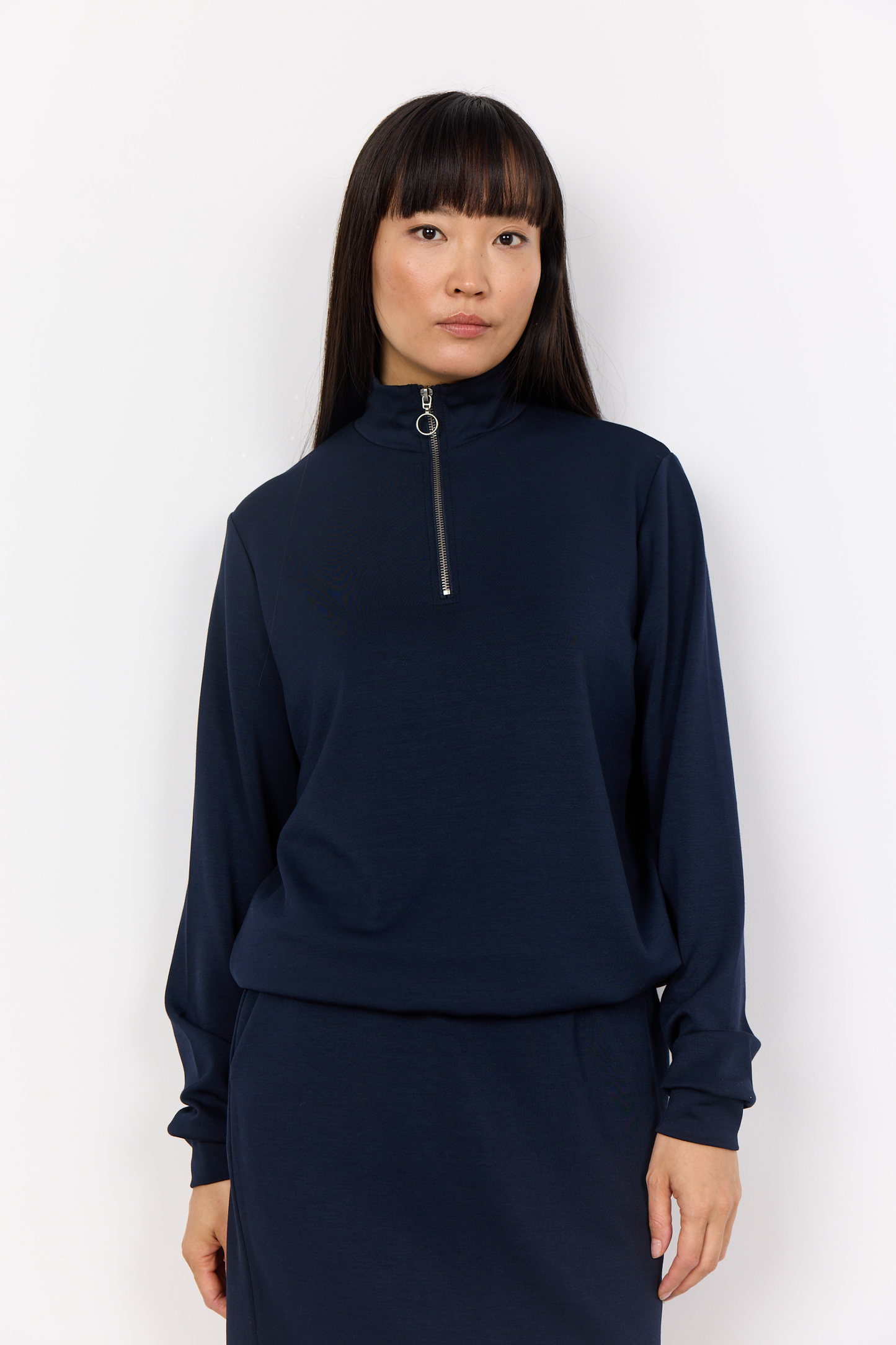 Soya Concept - Banu Half Zip in Navy