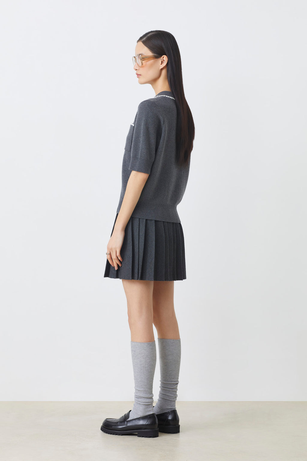 Suncoo - Polka Frey Knit Top