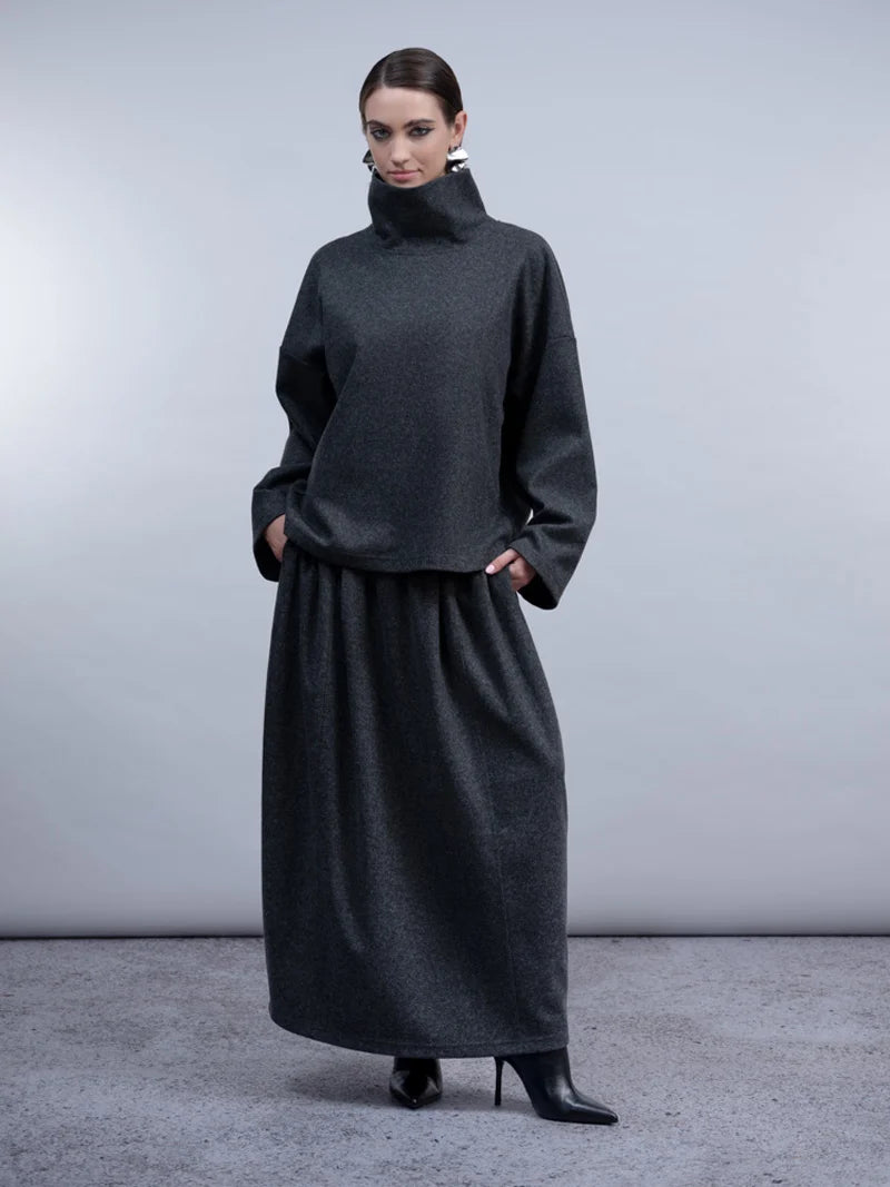 Haako - Charcoal Highneck Jumper