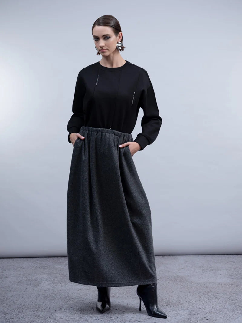 Haako - Charcoal Tulip Skirt