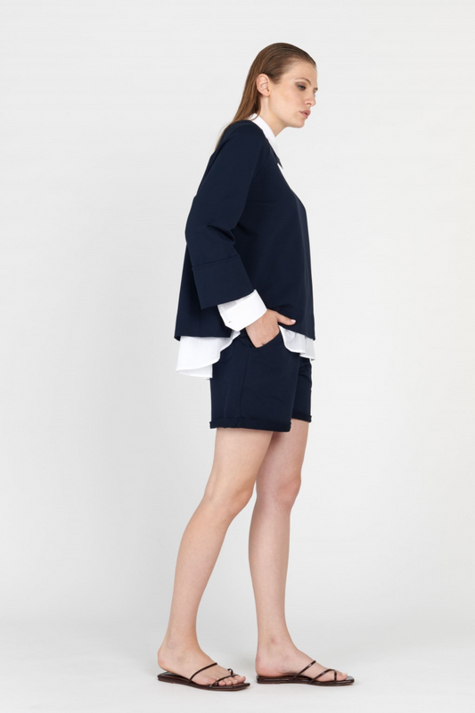 Hana San - Manuel Navy Pleat Sweater