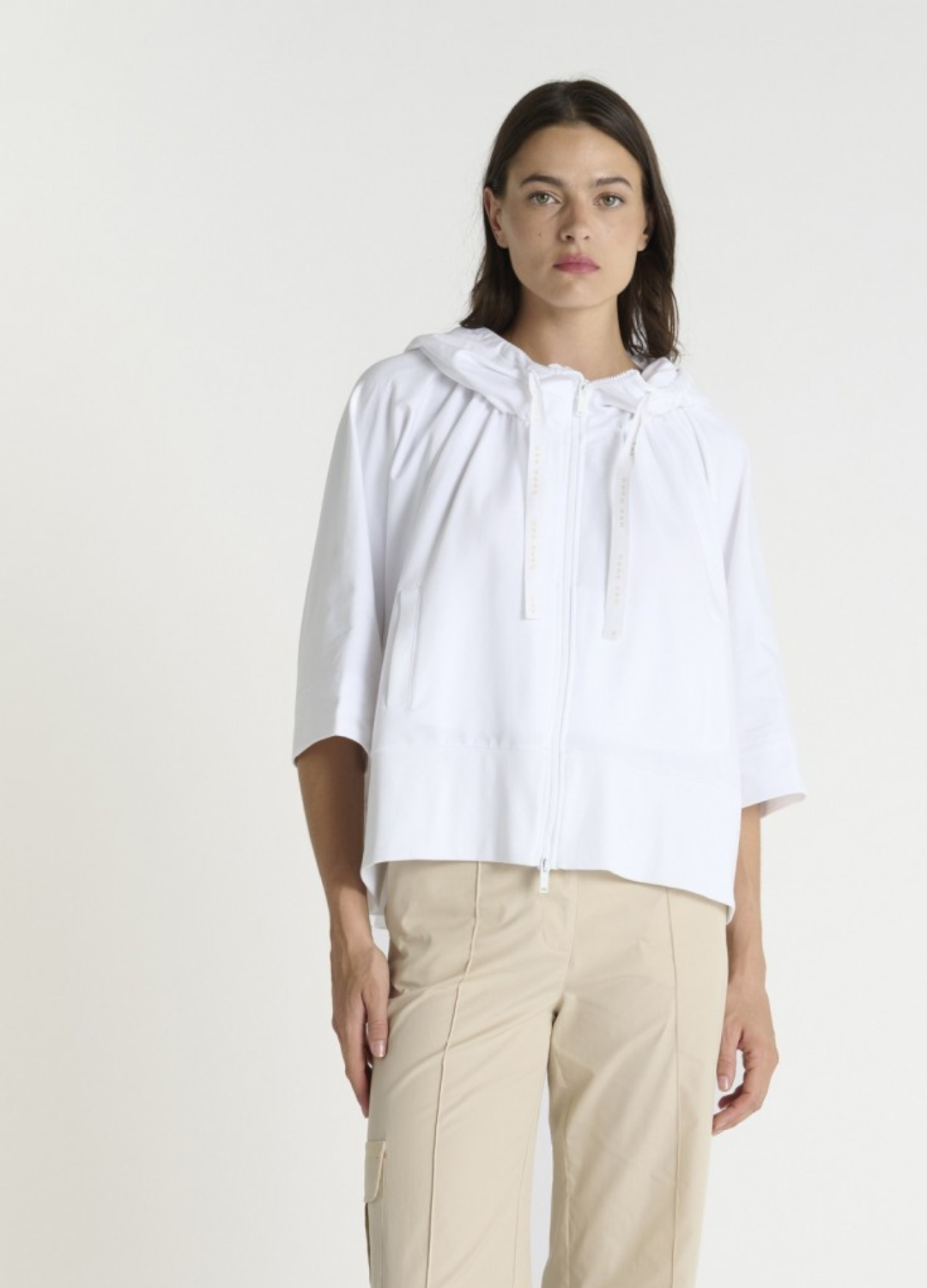 Hana San - Rajan White Sweat Zip