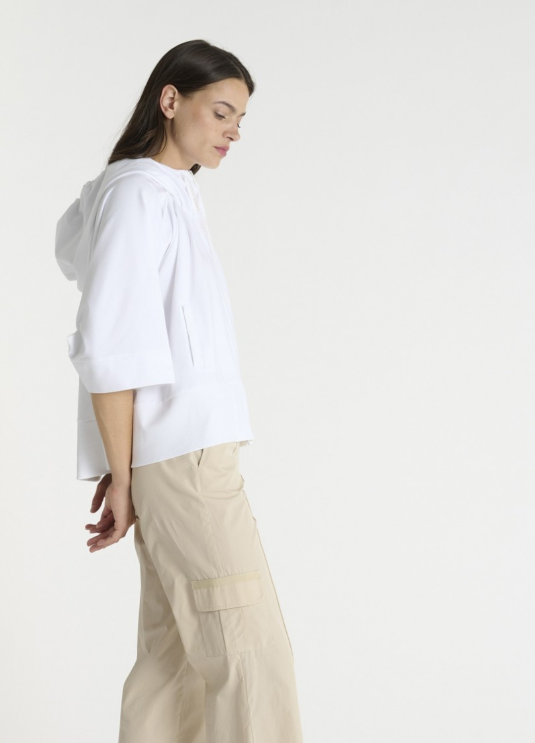 Hana San - Rajan White Sweat Zip