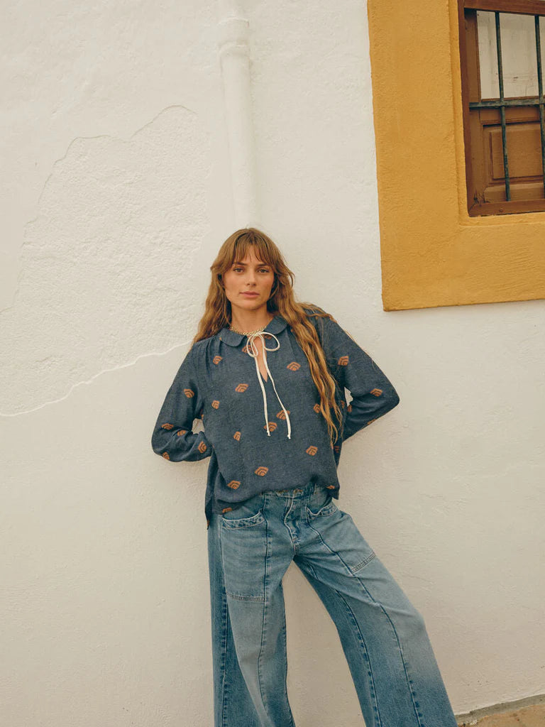 Heyanno - Clear Indigo Blouse