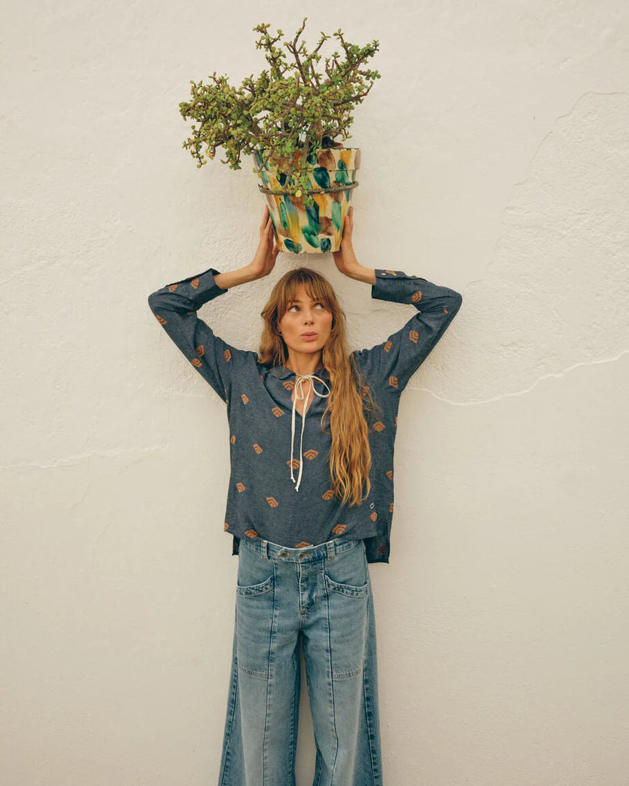 Heyanno - Clear Indigo Blouse
