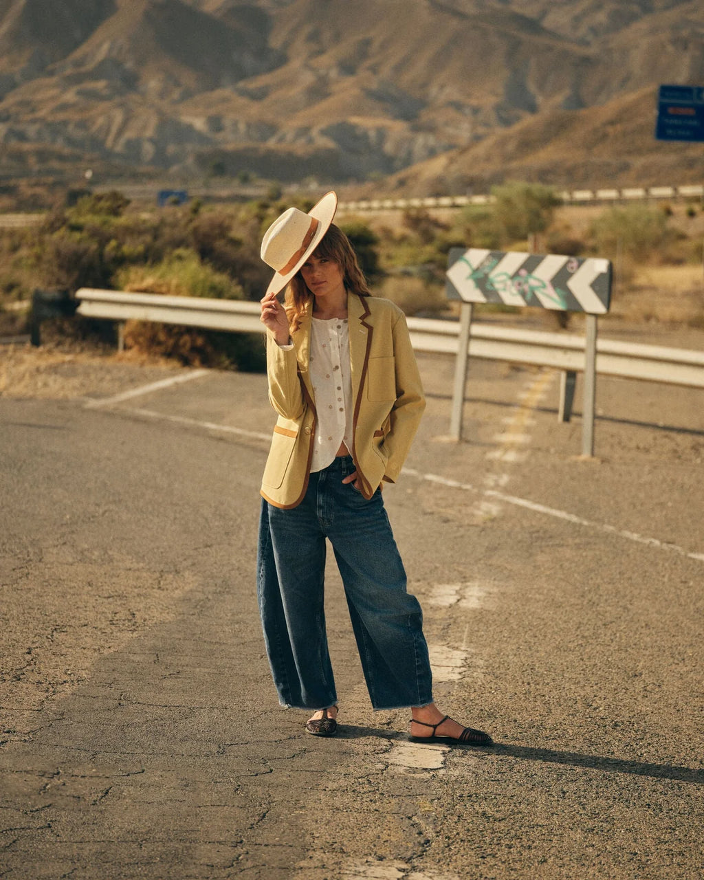 Heyanno - Trooper Blue Jean - Wide Leg Jean - Diamonds And Pearls