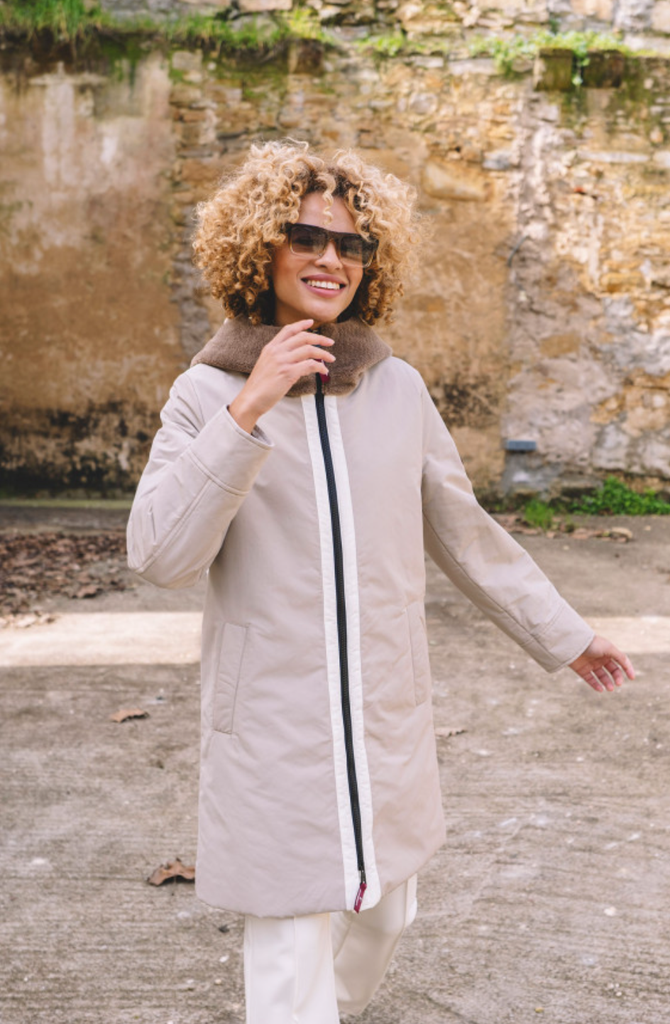 Hongo - Beige Parka Coat