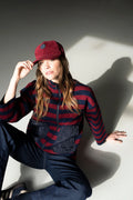 Hongo - Burgundy Stripe Zip