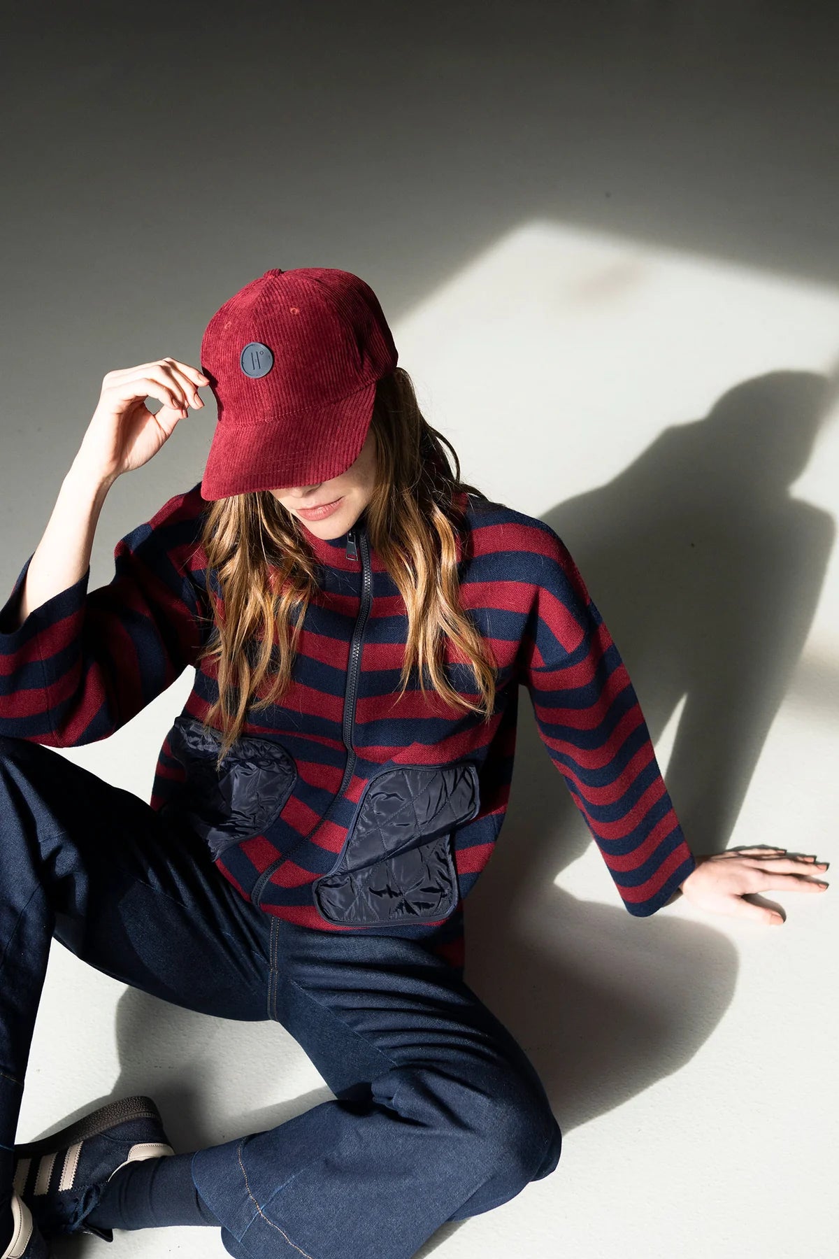 Hongo - Burgundy Stripe Zip