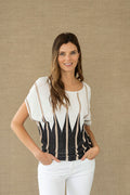 Hongo - Gold & Black Lurex Top