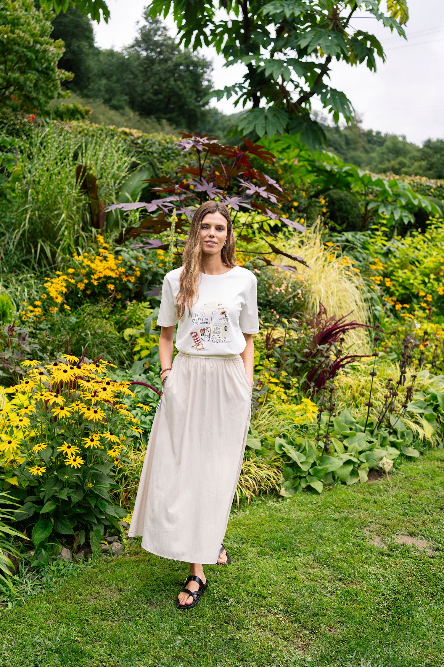 Hongo - Camel Technical Skirt