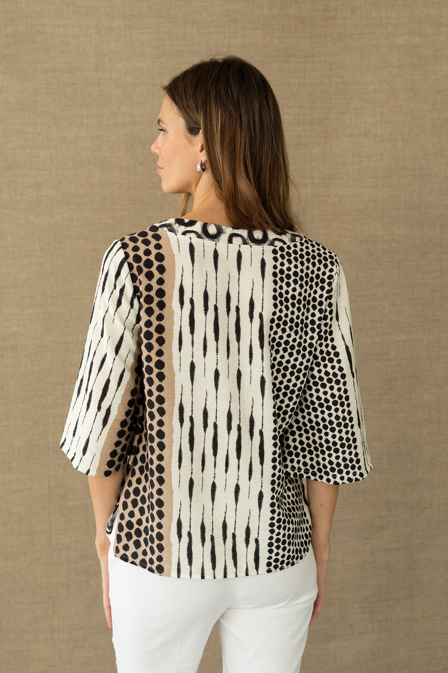 Hongo - Black And Tan Blouse