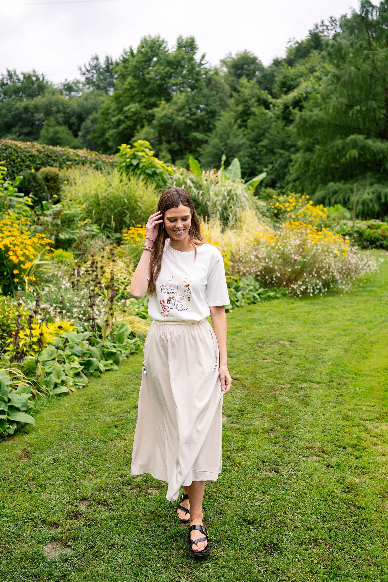 Hongo - Camel Technical Skirt