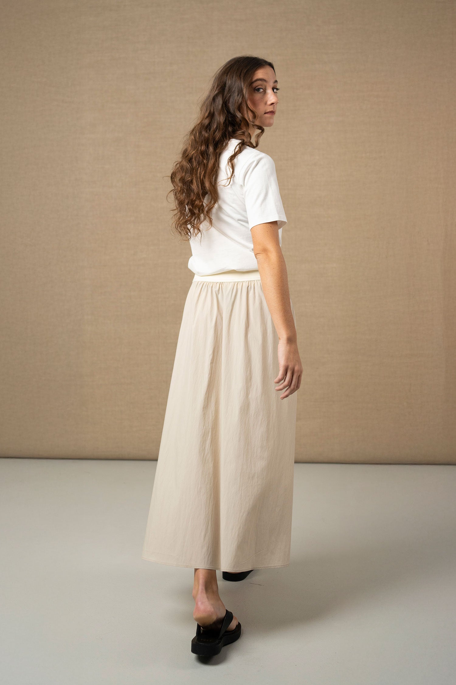 Hongo - Camel Technical Skirt