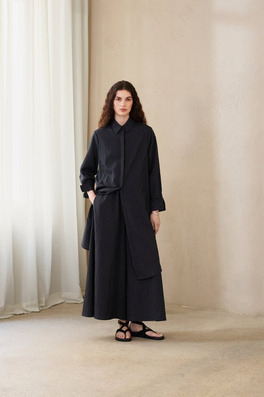 Humility - Black Bristol Stripe Pant