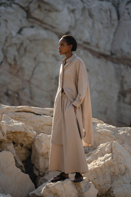 Humility - Taupe Bristol Stripe Pant