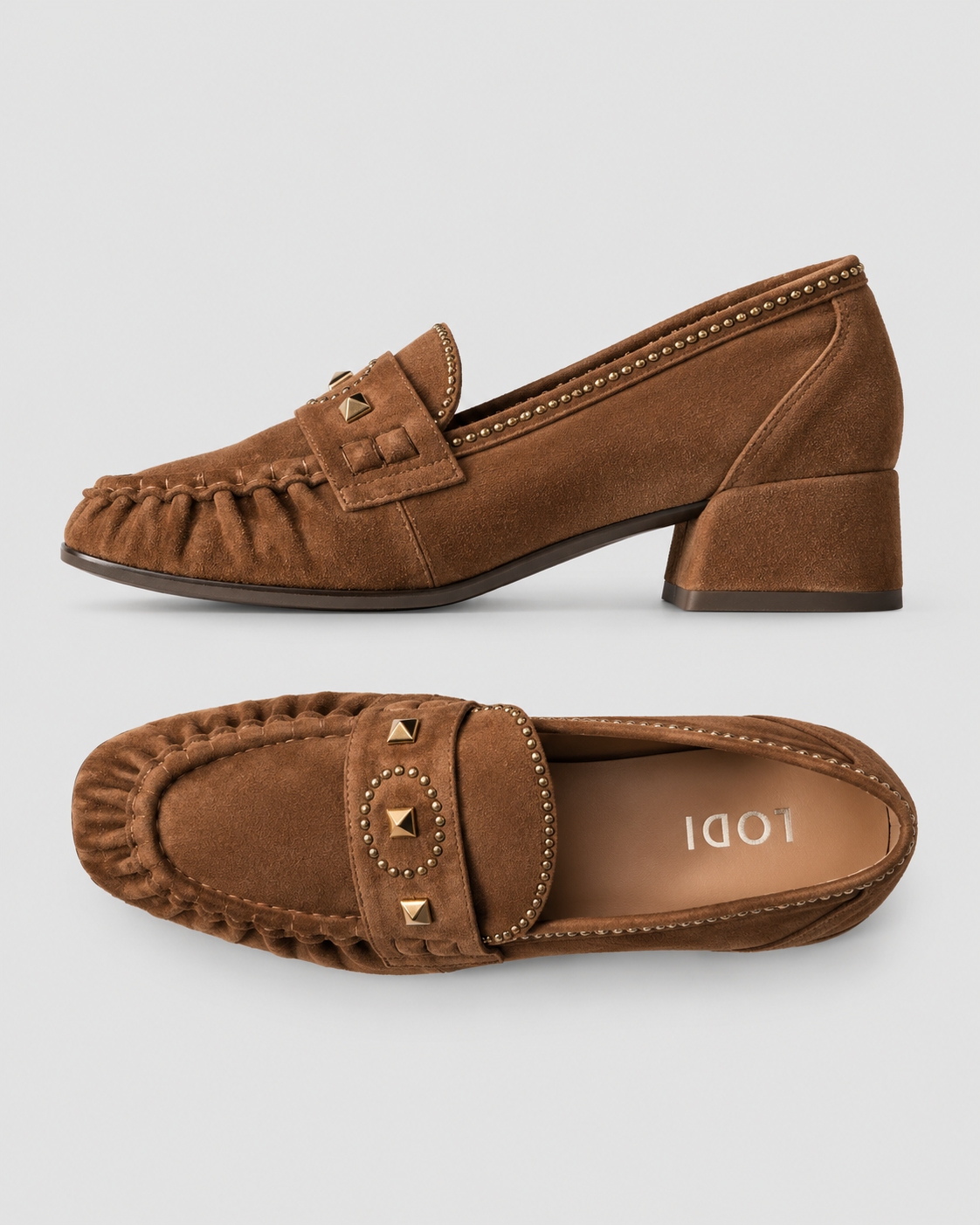 Lodi - Tatiana Suede Tan Brogue