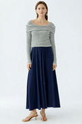 Oui - Dark Blue Navy Skirt