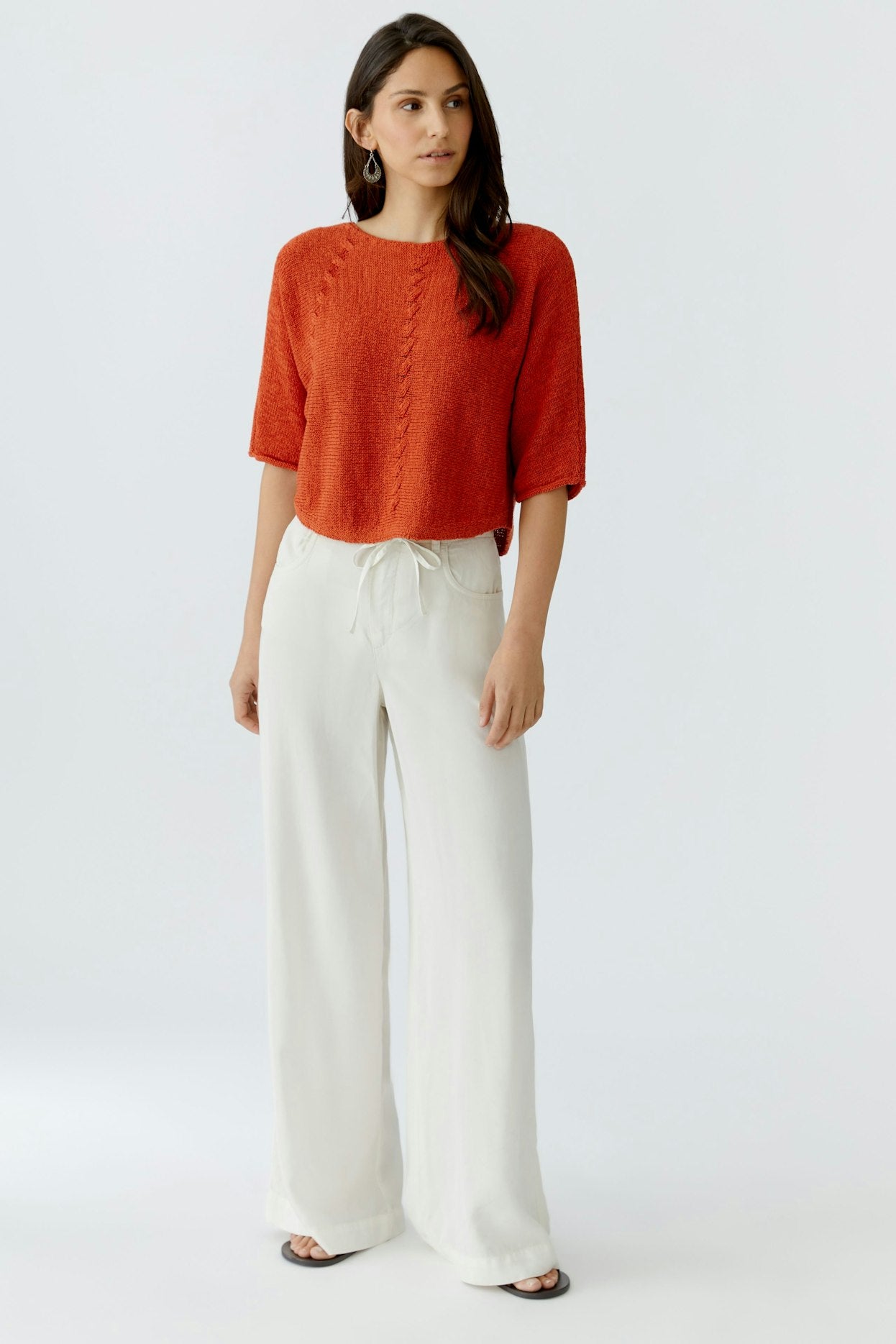 Oui - Burnt Tangerine Knit
