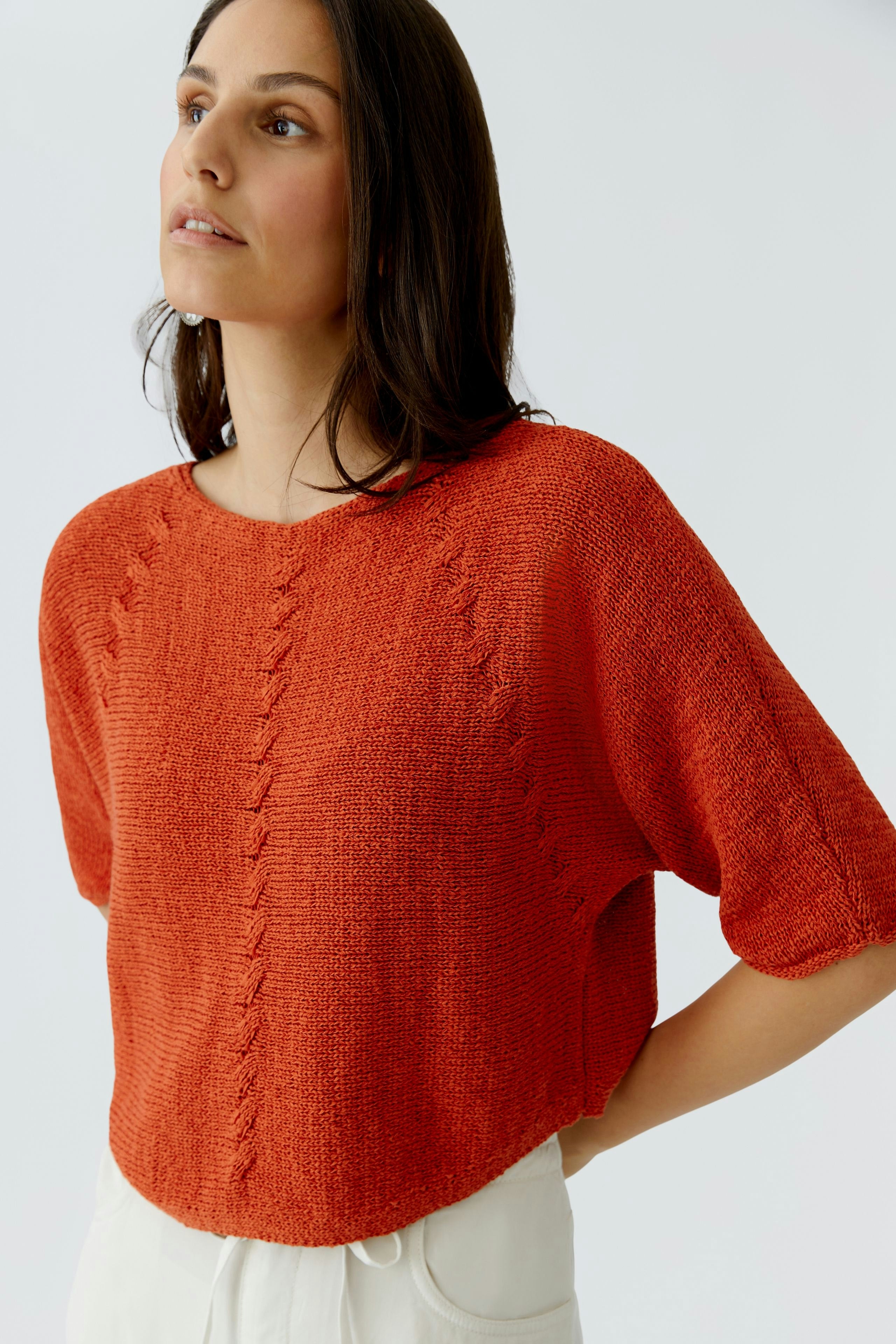 Oui - Burnt Tangerine Knit