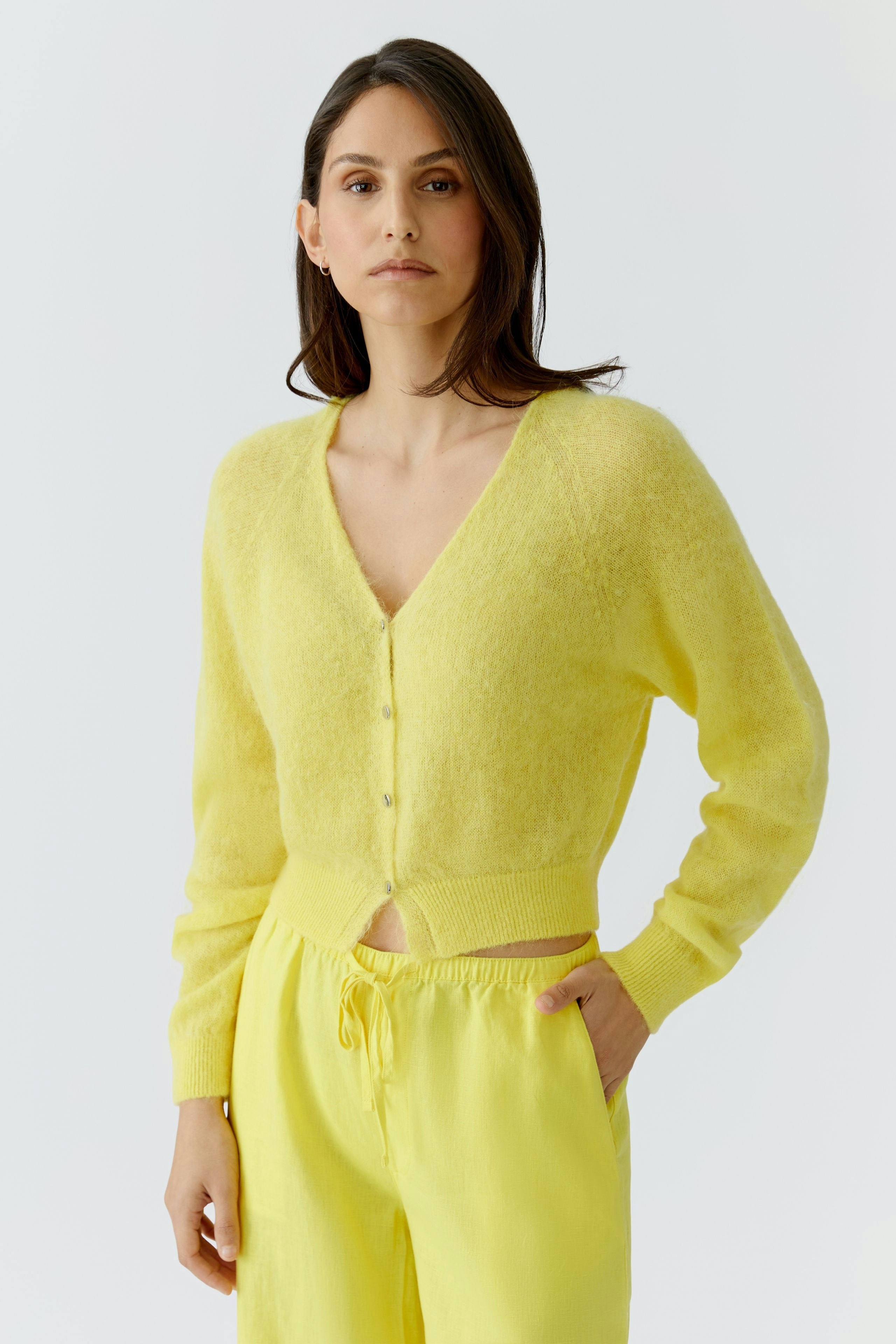 Oui - Lemon Zest Cardigan