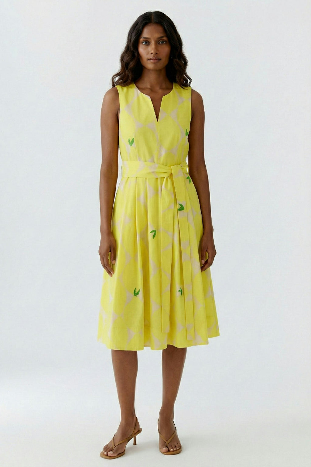 Oui - Yellow Stone Midi Dress