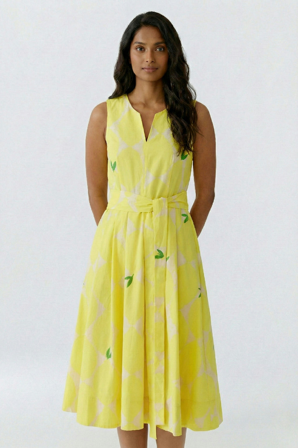 Oui - Yellow Stone Midi Dress